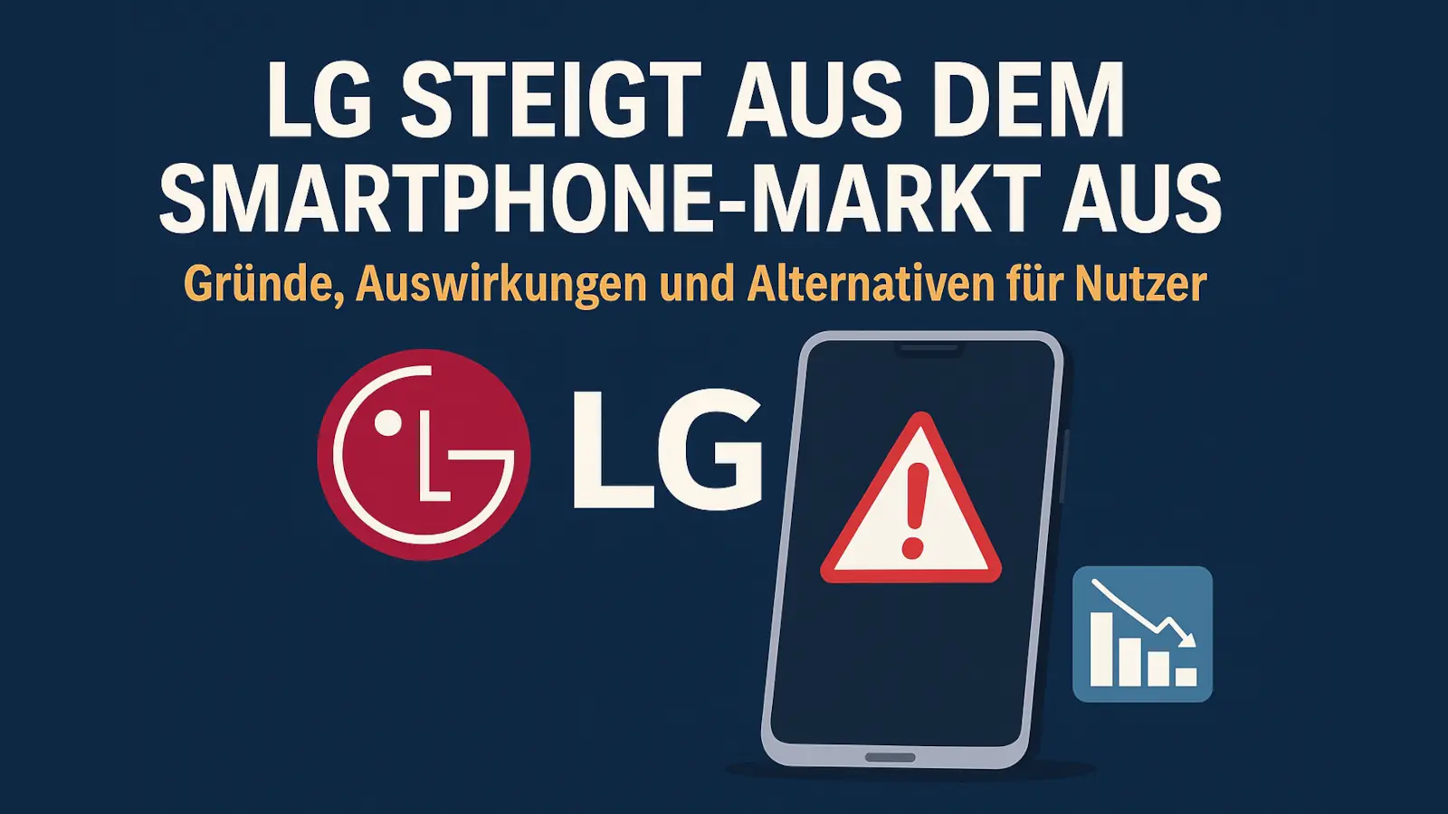 Illustration zum Ausstieg von LG aus dem Smartphone-Markt mit globalem Hintergrund